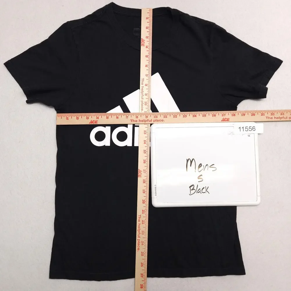 Adidas Casual Crew Neck Short Sleeve Graphic T Shirt Mens Size S Black